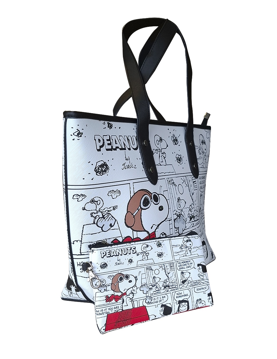 Bolsa shopper Snoopy para mujer 5